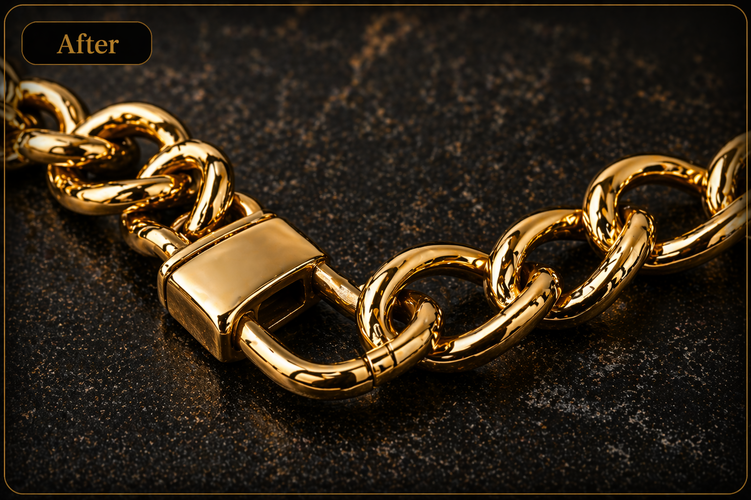 After jewelry polishing