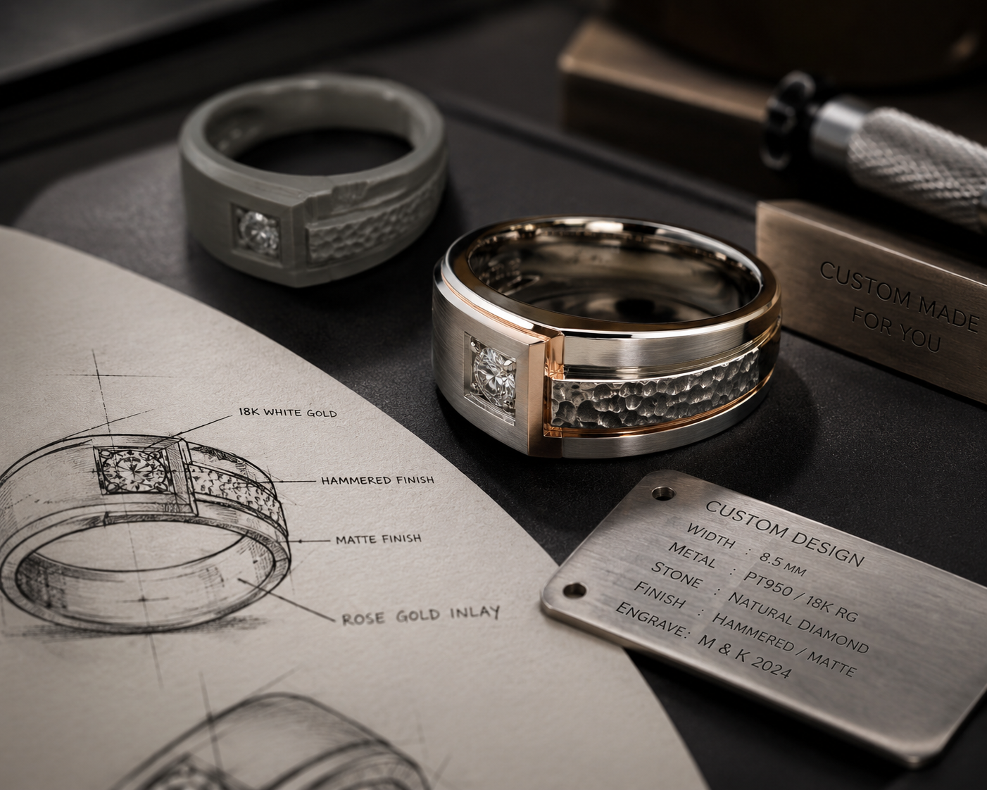 Custom made luxury ring style