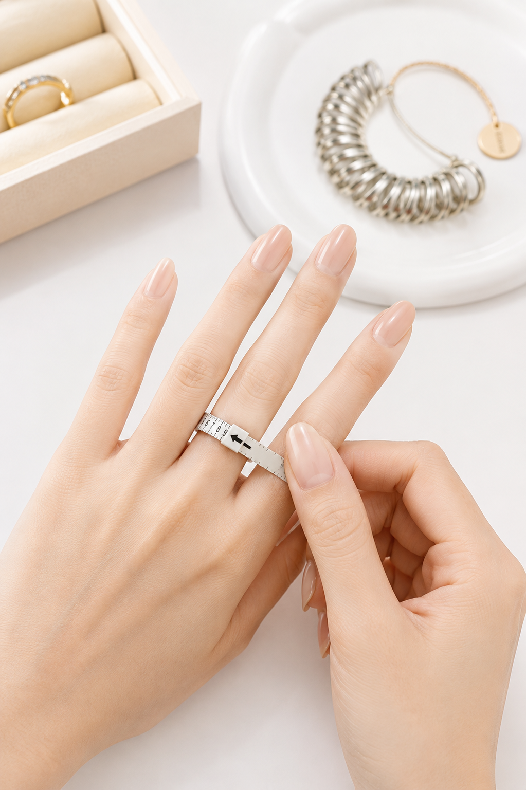 Measure finger for ring size