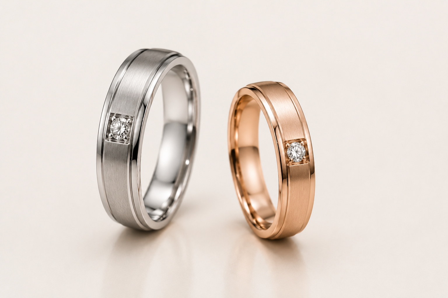 Same finish couple rings