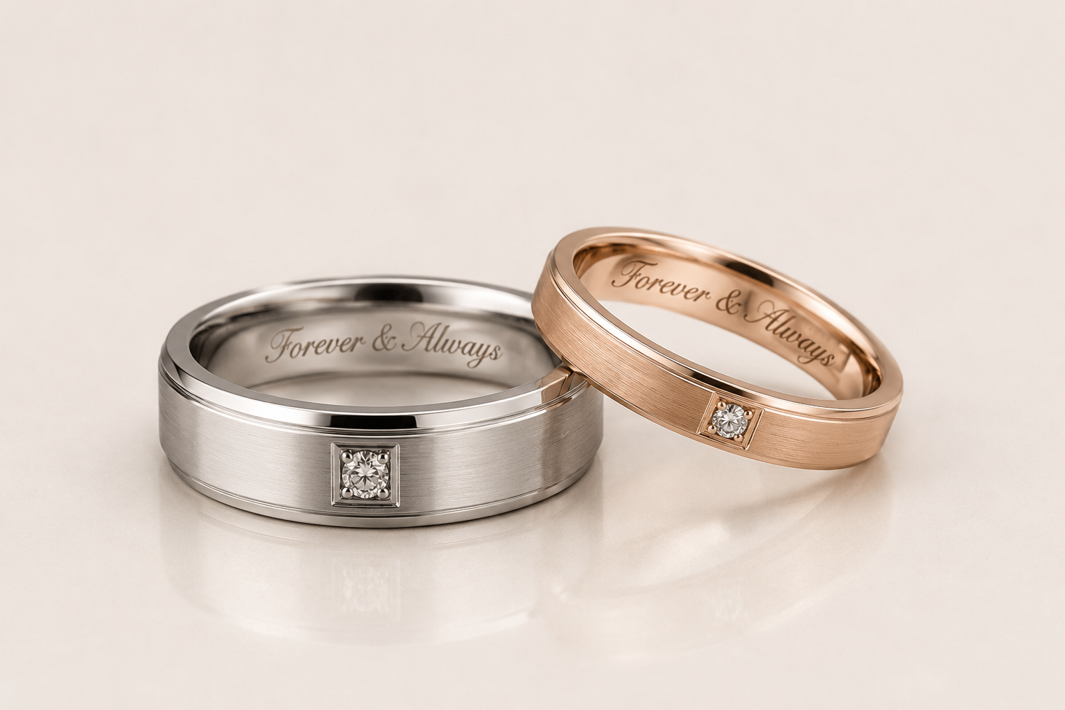 Same engraving couple rings