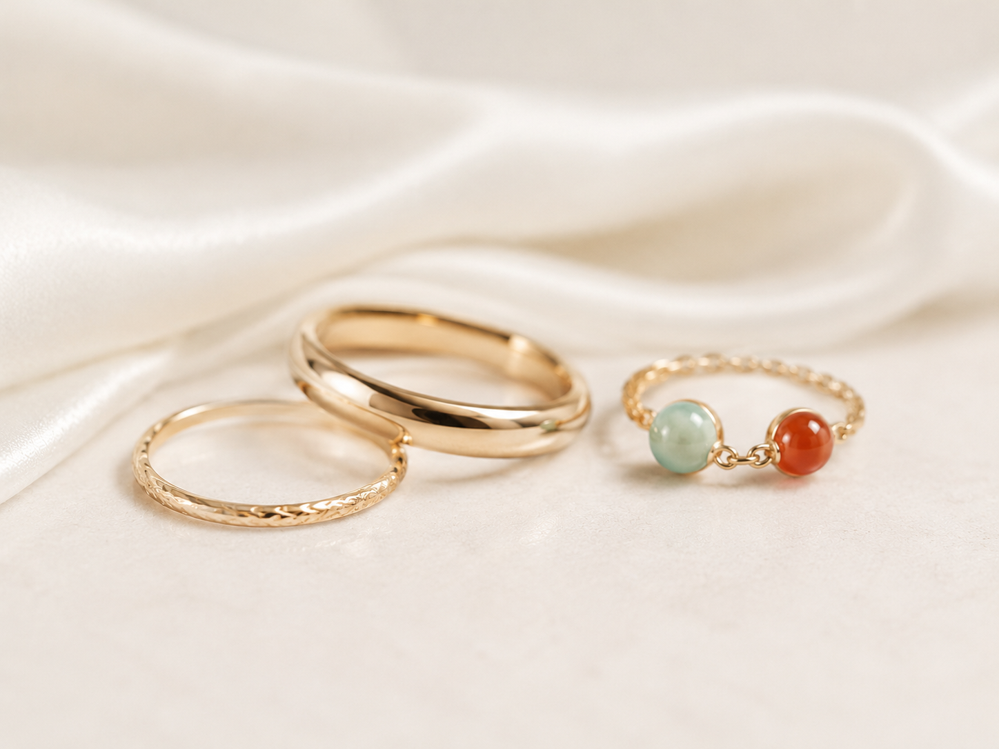 คู่มื่อเลือกเเหวนคู่เเละเเต่งงาน Yellow gold ring
