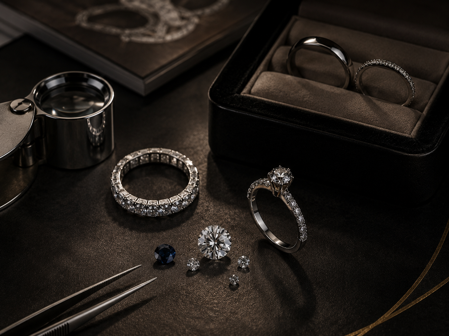 Diamond and gemstone accents