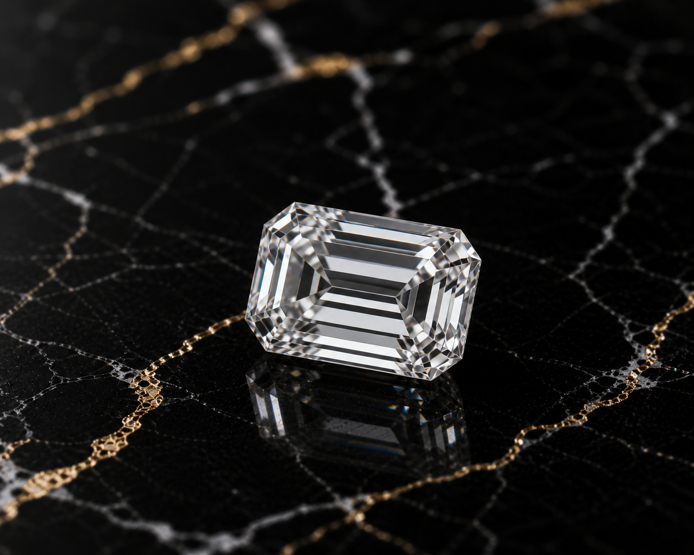 Emerald cut diamond
