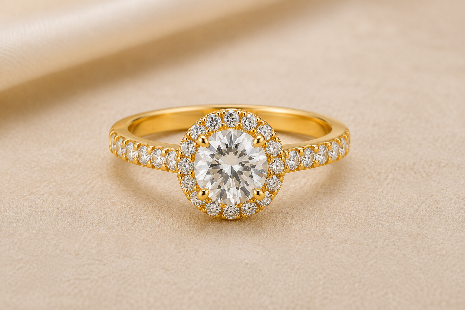18K gold diamond ring
