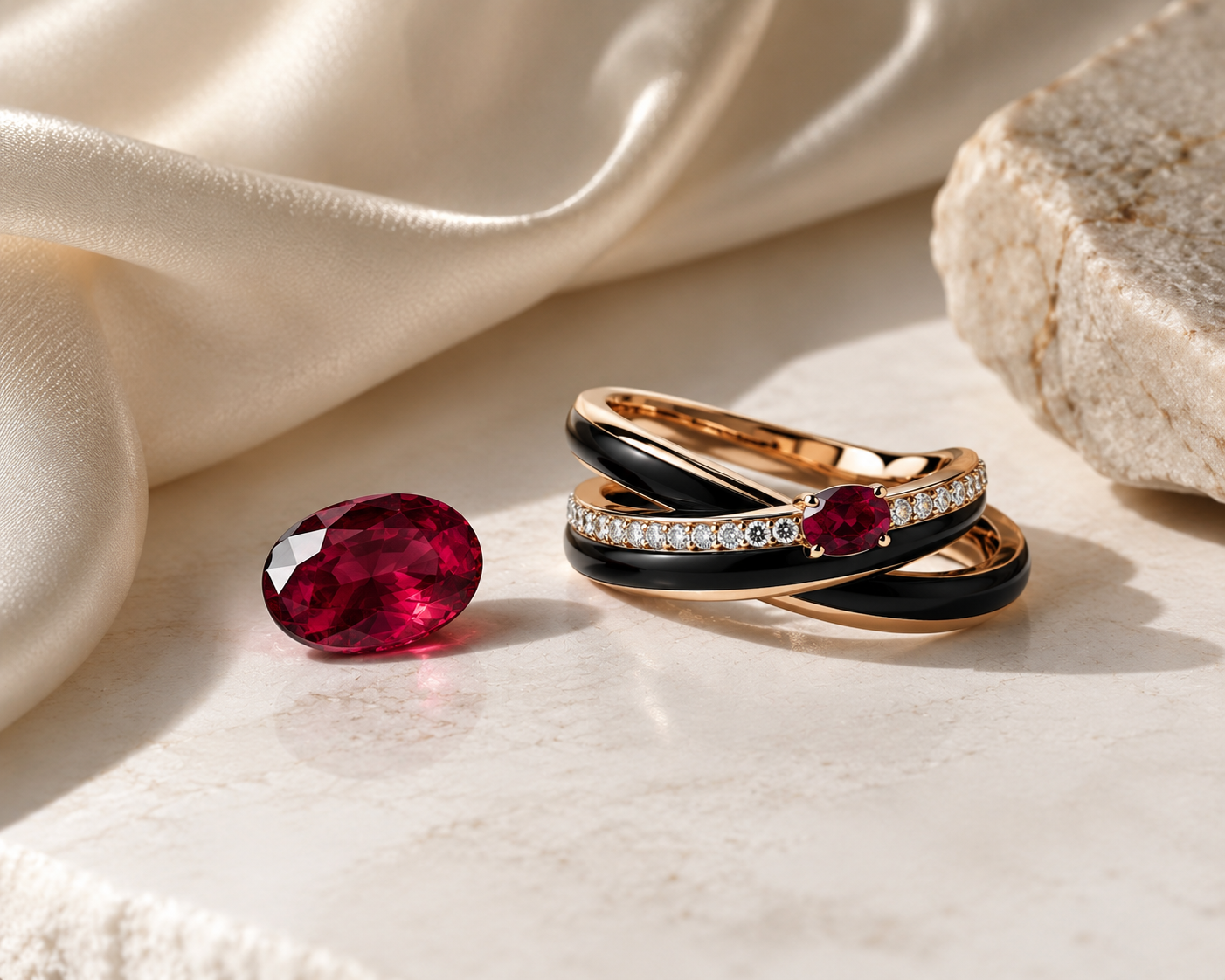 Ruby gemstone jewelry