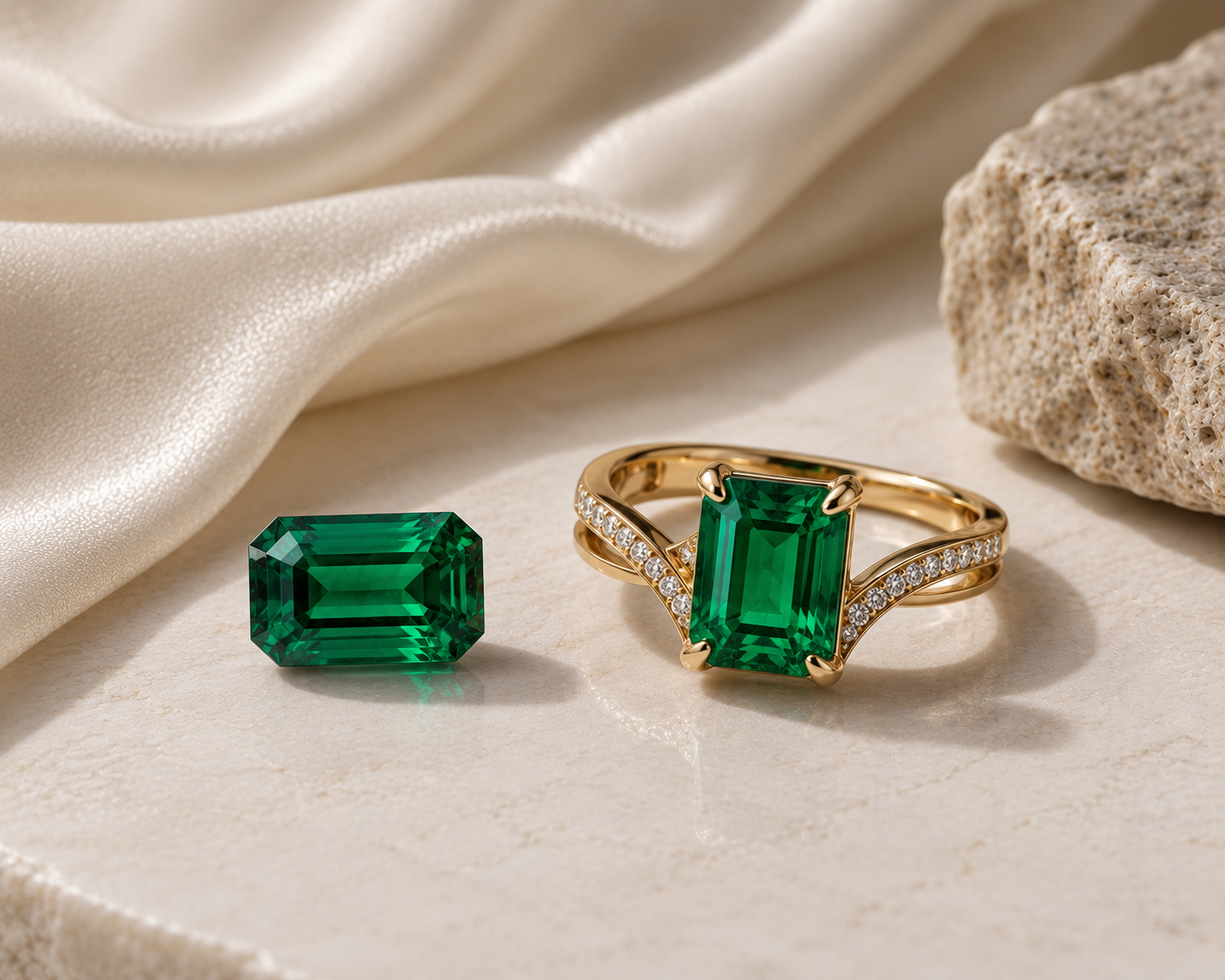 Emerald gemstone jewelry