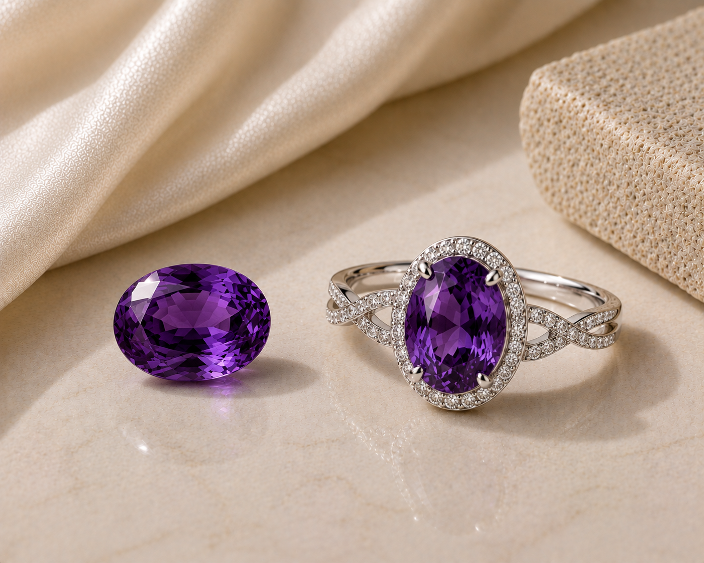 Amethyst gemstone jewelry
