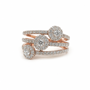 เเหวนเพชรล้อมพิงค์ pink diamond ring