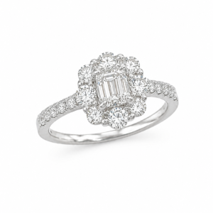 เเหวนเพชรเมอรัล emerald diamond ring