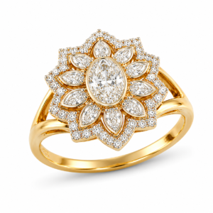 เเหวนเพชรดอกไม้ล้อม flower diamond ring