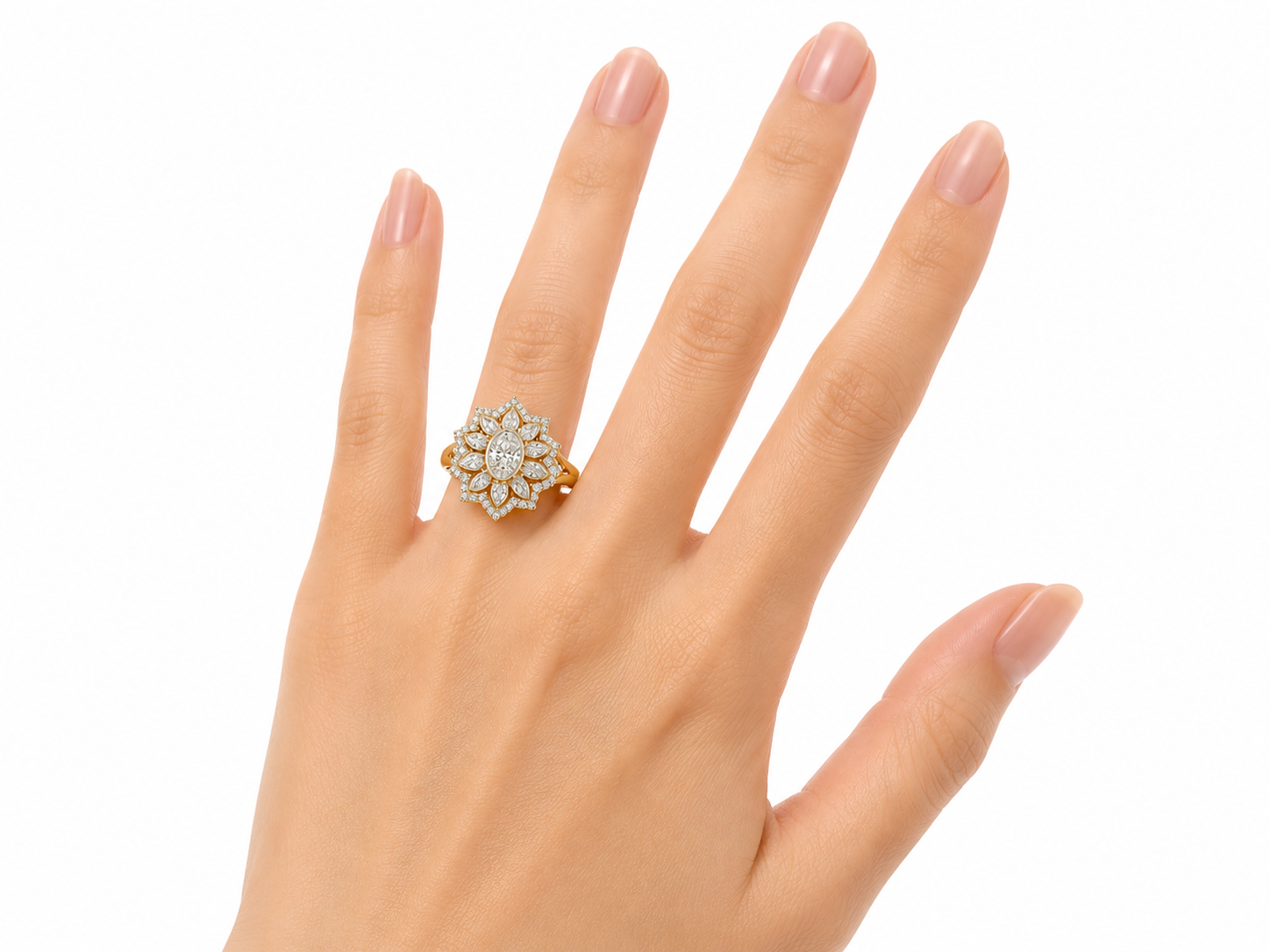เเหวนเพชรดอกไม้ล้อม flower diamond ring เเหวนเพชรดอกไม้ล้อม flower diamond ring