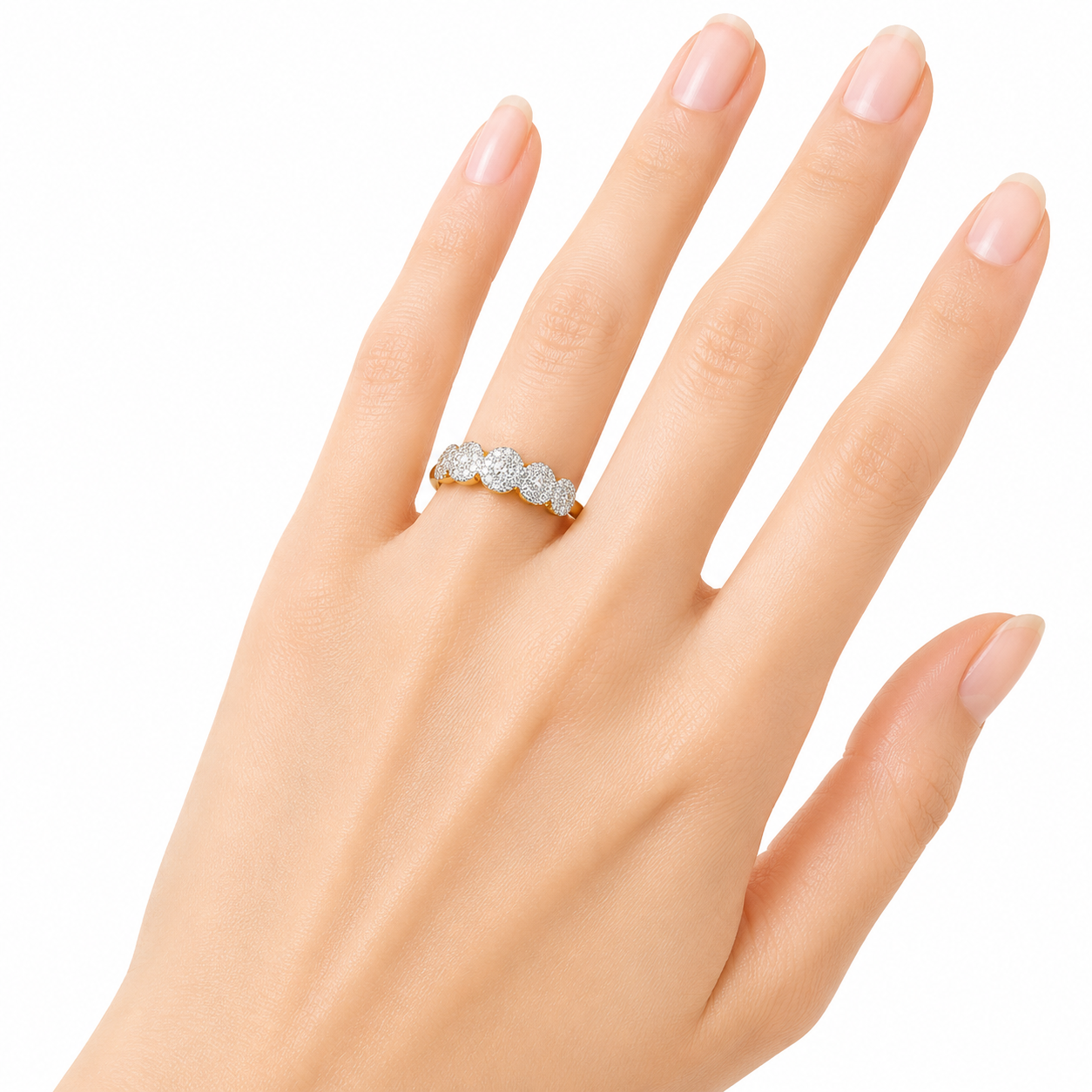 เเหวนเพชรดอกพิกุล diamond ring with jasmine flower design เเหวนเพชรดอกพิกุล diamond ring with jasmine flower design