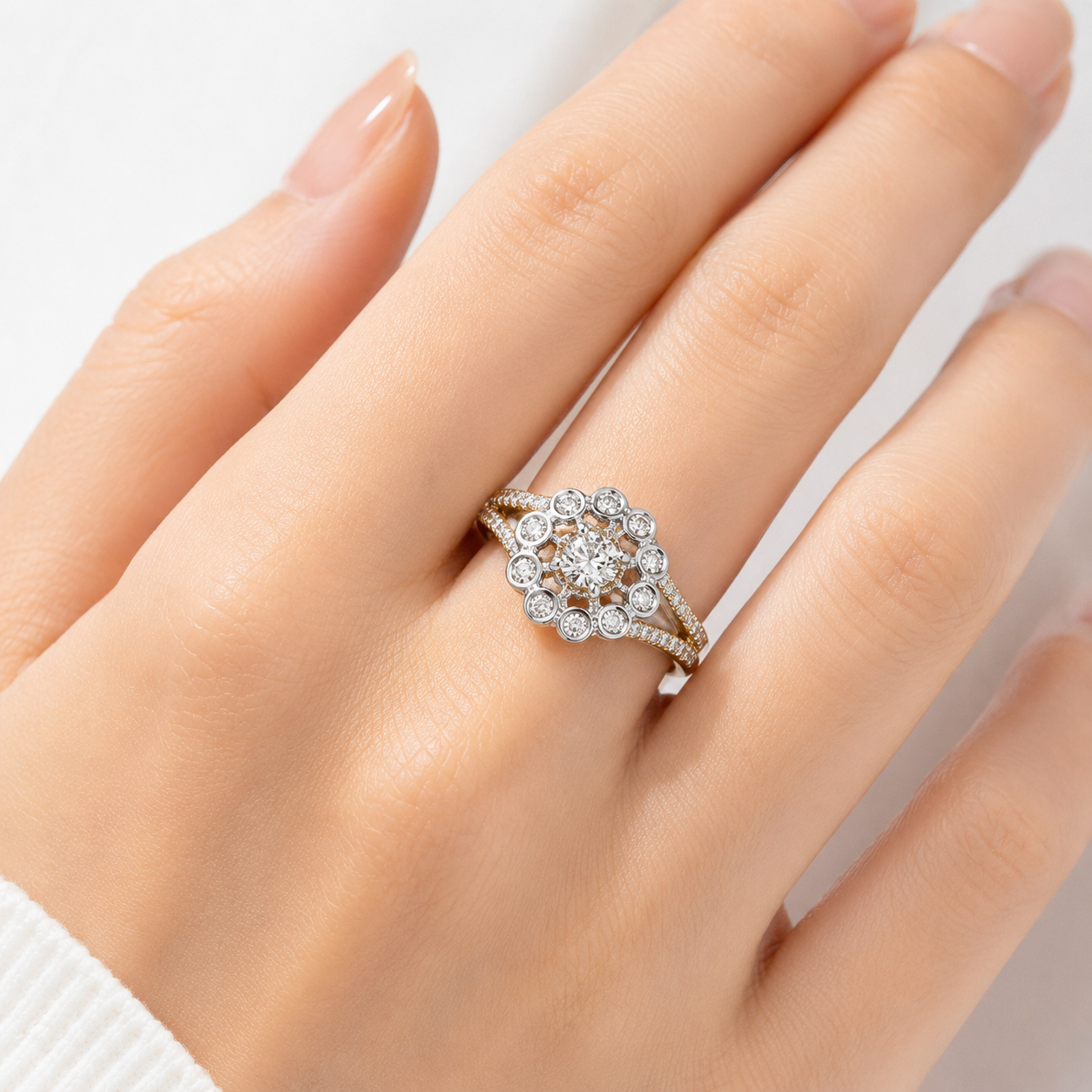 เเหวนเพชรดอกไม้ flower diamond ring เเหวนเพชรดอกไม้ flower diamond ring