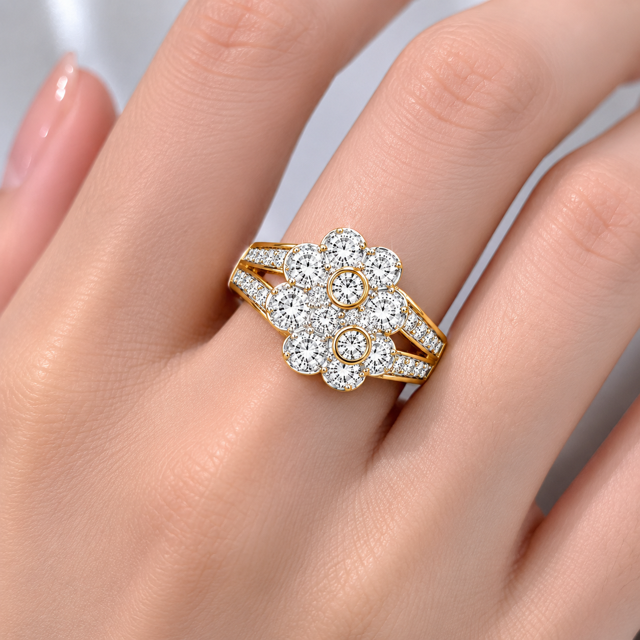เเหวนเพชรดอกไม้ flower diamond ring เเหวนเพชรดอกไม้ flower diamond ring