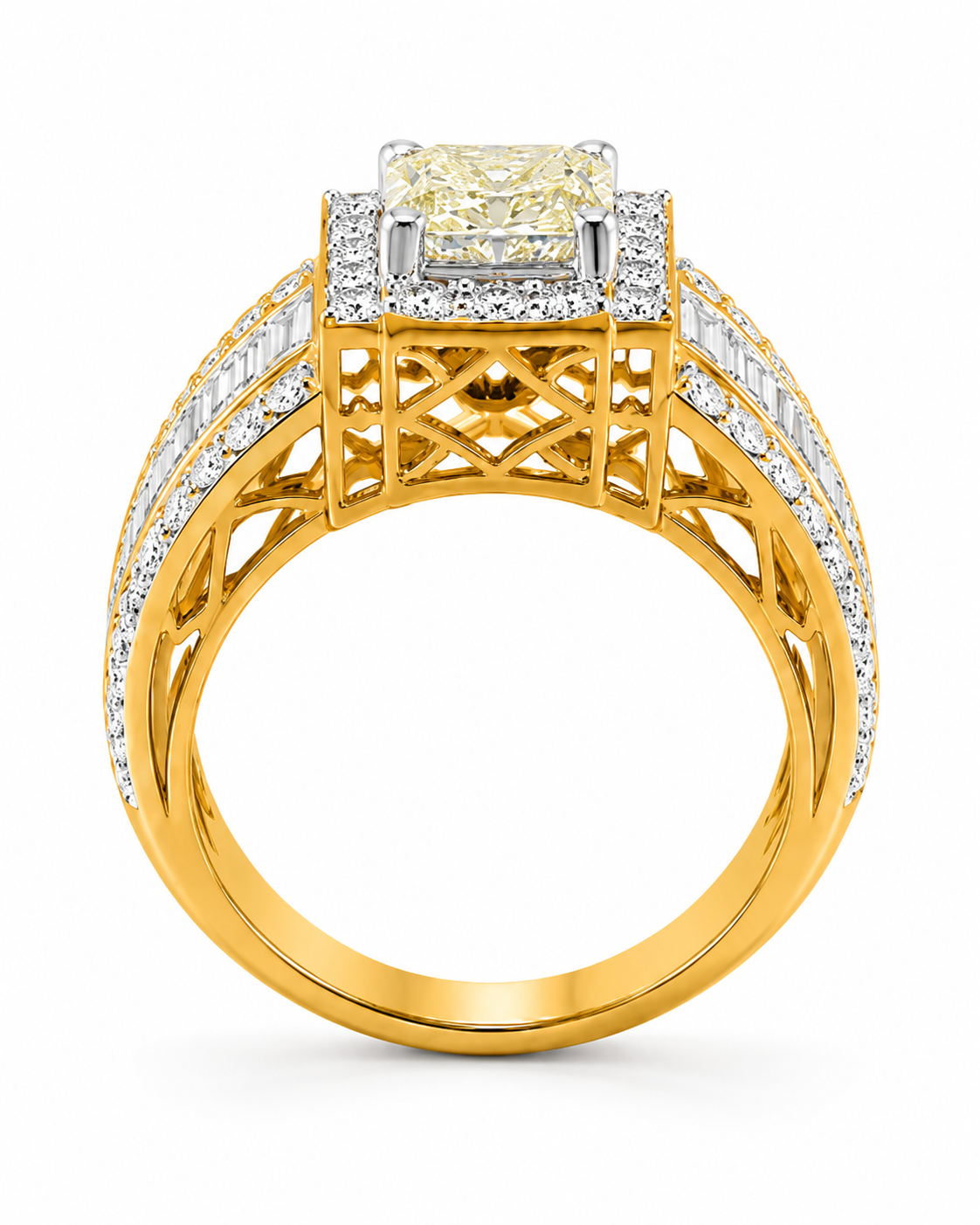 เเหวนเพชรเหลี่ยมเทปเปอร์ tapered cut diamond ring เเหวนเพชรเหลี่ยมเทปเปอร์ tapered cut diamond ring