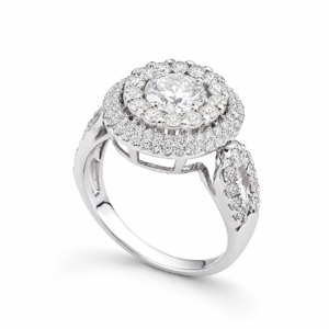 เเหวนเพชรกะรัตล้อมประกบ diamond ring surrounding carat stones