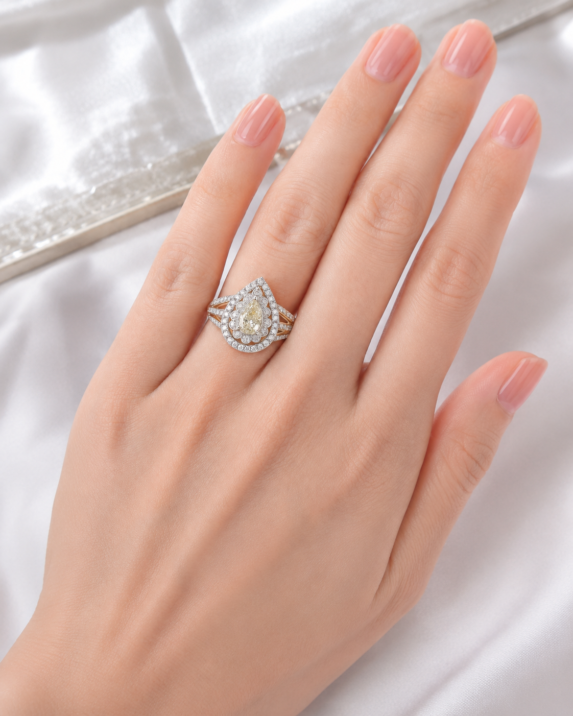เเหวนเพชรหยดน้ำ teardrop diamond ring เเหวนเพชรหยดน้ำ teardrop diamond ring