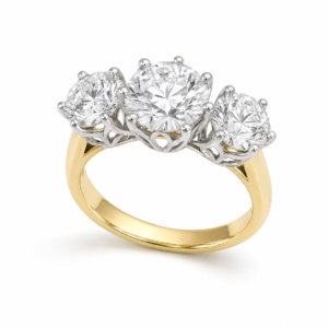 เเหวนเพชรเเถวกะรัต row diamond carat ring